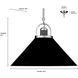 Artistan 1 Light 13.1 inch Polished Nickel/Matte White Indoor Pendant Ceiling Light